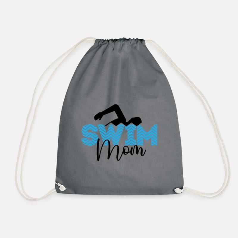 Swim mom Mutter eines Schwimmers - Turnbeutel - Grau