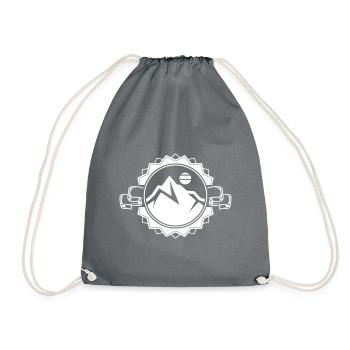 Mountains Symbol Icon - Turnbeutel - Grau - Vorne