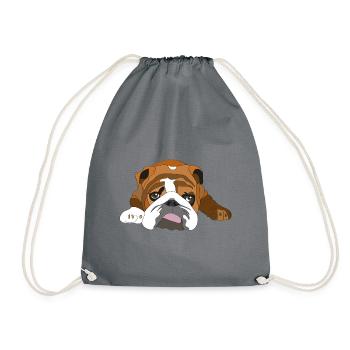 bouledogue - Sac de sport léger - gris - Devant