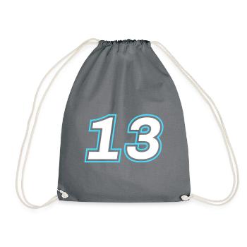 13 symbole de nombre - Sac de sport léger - gris - Devant