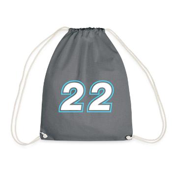 22 symbole de nombre - Sac de sport léger - gris - Devant