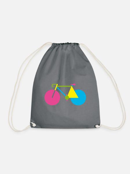 Fahrrad Kunst Rennrad - Turnbeutel - Grau