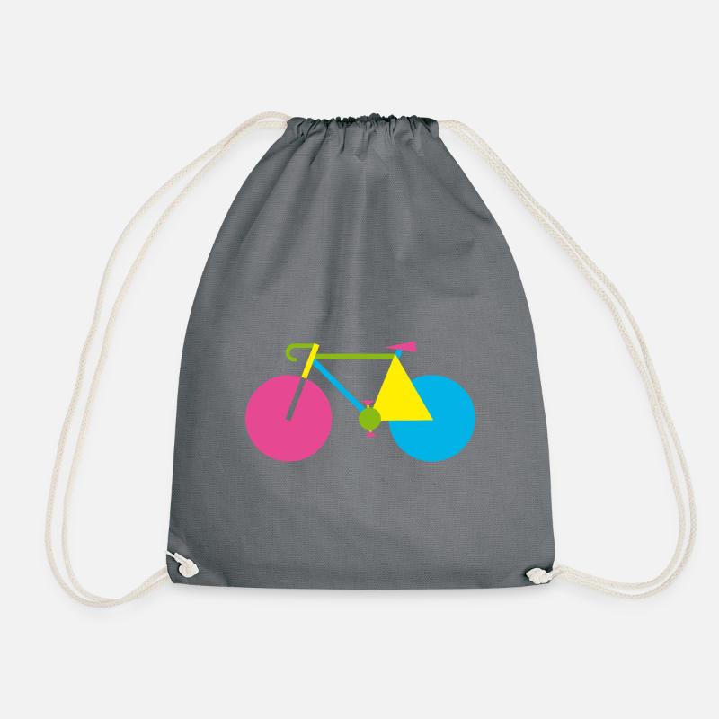 Fahrrad Kunst Rennrad - Turnbeutel - Grau