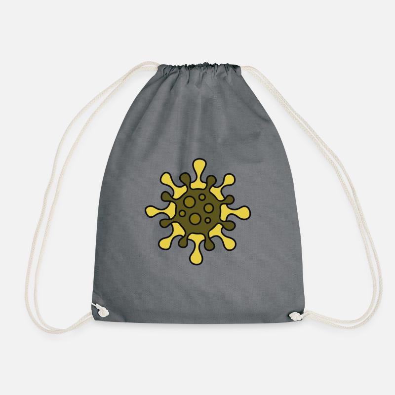 virus - Drawstring Bag - grey
