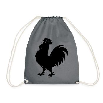 Figure d’ombre de coq - Sac de sport léger - gris - Devant