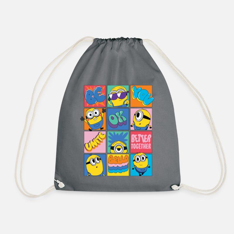 Minions Be You Positives Und Süßes Design - Turnbeutel - Grau
