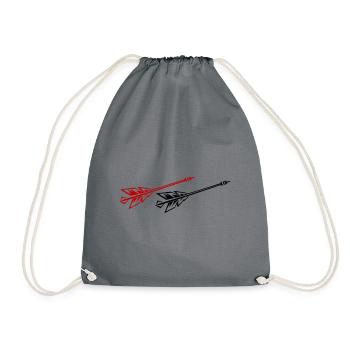 Darts Team Dartpfeile Symbol - Turnbeutel - Grau - Vorne