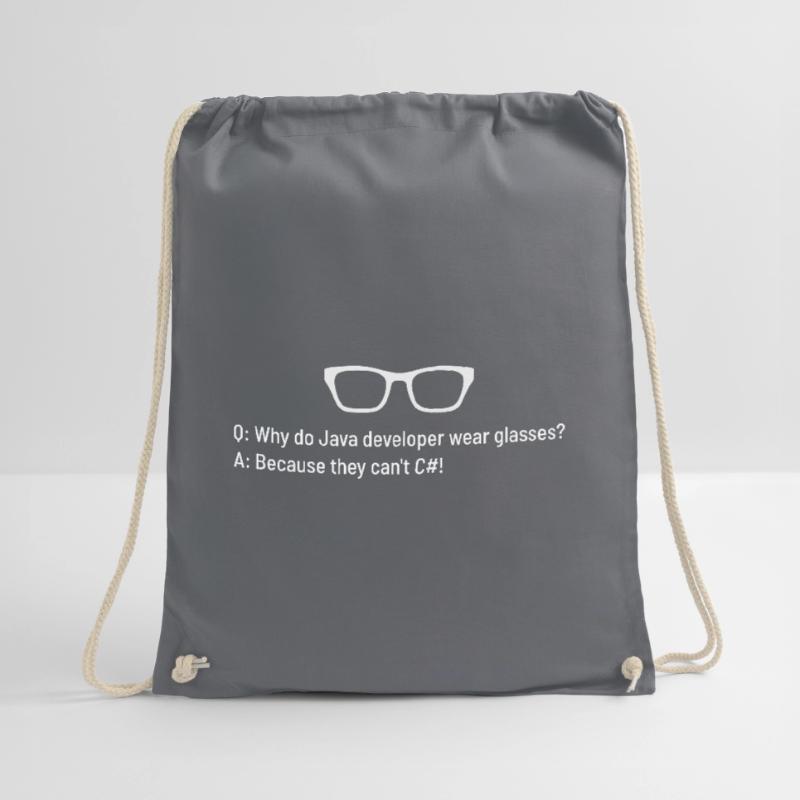 Why Do Java Programmers Wear Glasses? Drawstring Bag