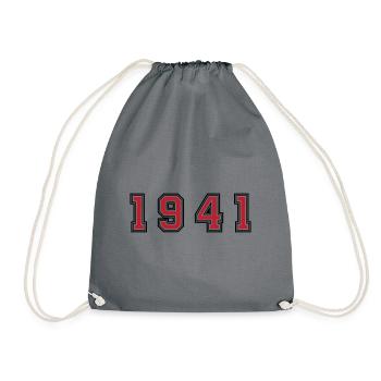 1941 year number - Drawstring Bag - grey - Front
