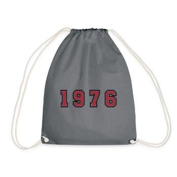 1976 year number - Drawstring Bag - grey - Front
