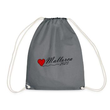 Majorque 2023 Coeur - Sac de sport léger - gris - Devant