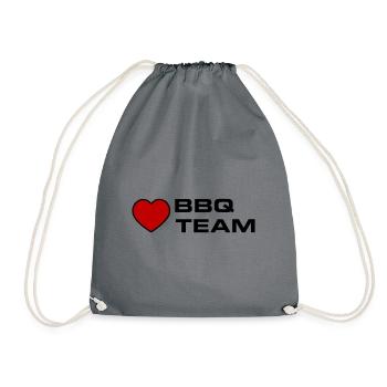 BBQ Grill Team Herz - Turnbeutel - Grau - Vorne