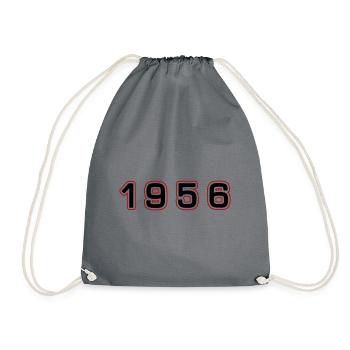 1956 Year Number - Drawstring Bag - grey - Front