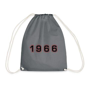 1966 Year Number - Drawstring Bag - grey - Front