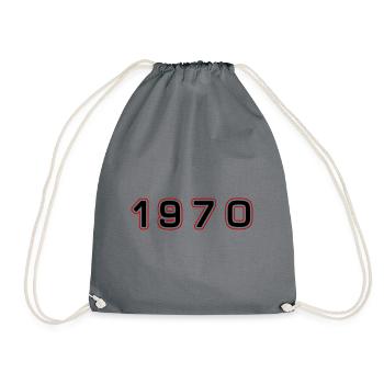 1970 Year Number - Drawstring Bag - grey - Front