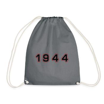 1944 Jahr Zahl - Turnbeutel - Grau - Vorne