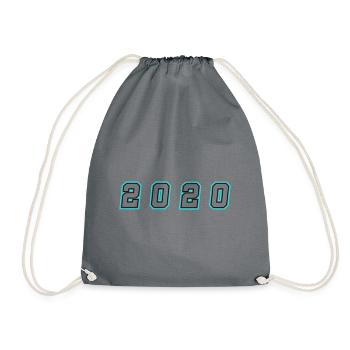 2020 Year Number - Drawstring Bag - grey - Front