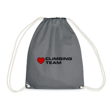 Climbing Team Heart - Drawstring Bag - grey - Front