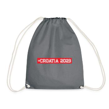 Croatia 2023 - Drawstring Bag - grey - Front