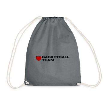 Basketball Team Herz - Turnbeutel - Grau - Vorne