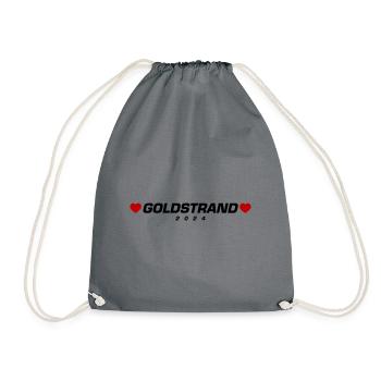 Golden Sands 2024 Heart - Drawstring Bag - grey - Front