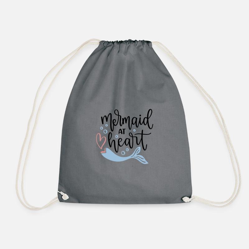 Mermaid at heart - Drawstring Bag - grey