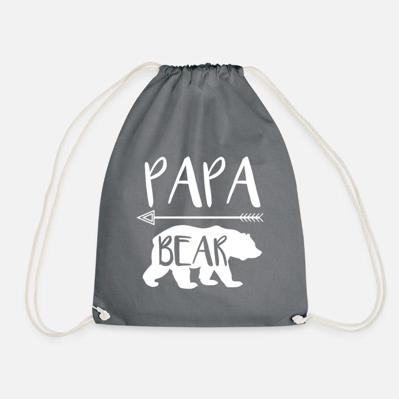 Papa Bear Vater Vatertag Geschenk - Turnbeutel - Grau