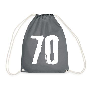 70 number jersey - Drawstring Bag - grey - Front