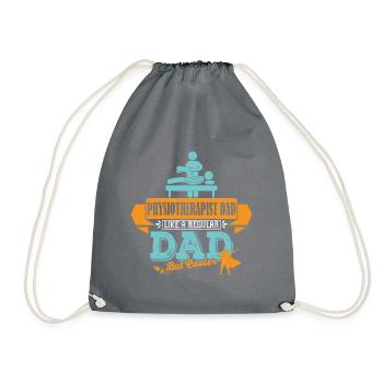 Physiotherapeut Vater cooler Papa - Turnbeutel - Grau - Vorne