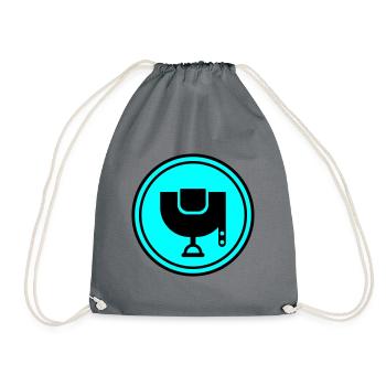 Saddle icon - Drawstring Bag - grey - Front