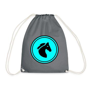 Pferd Horse icon - Turnbeutel - Grau - Vorne