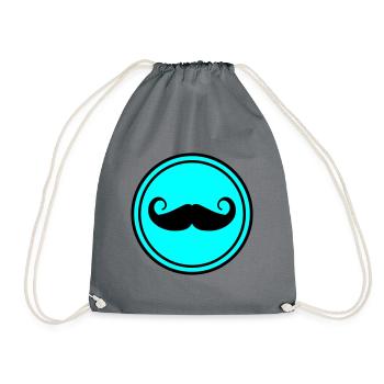 Symbole de moustache - Sac de sport léger - gris - Devant