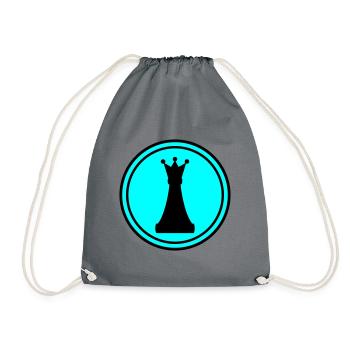 Chess piece queen - Drawstring Bag - grey - Front