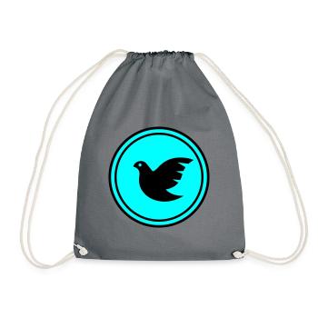 Dove symbol - Drawstring Bag - grey - Front