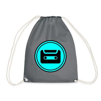 Cassette symbol - Drawstring Bag - grey - Front