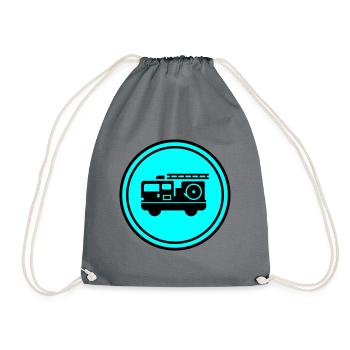 Fire engine - Drawstring Bag - grey - Front