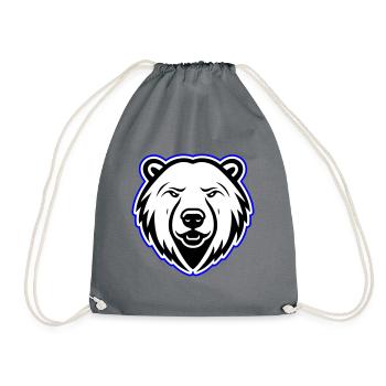 Polar Bear Head Polar Bear - Drawstring Bag - grey - Front