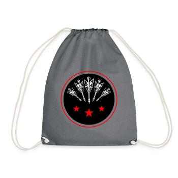 Darts Team Dartpfeile Symbol - Turnbeutel - Grau - Vorne