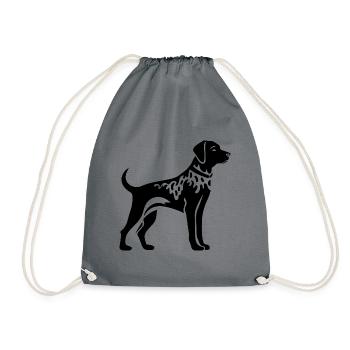 Dalmatian Dog - Drawstring Bag - grey - Front