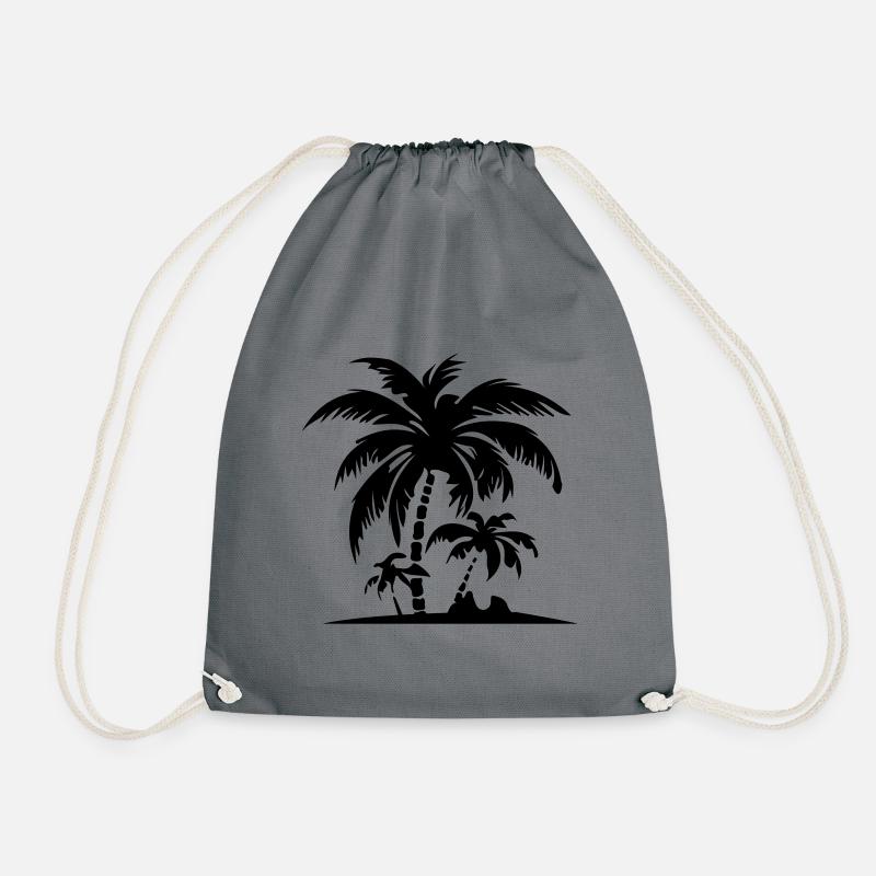 Insel Sommer Palmen Strand - Turnbeutel - Grau