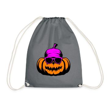 Citrouille Halloween Cool - Sac de sport léger - gris - Devant