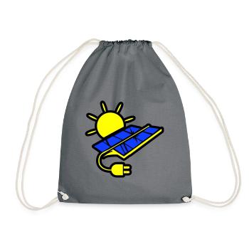 Énergie solaire du système photovoltaïque - Sac de sport léger - gris - Devant