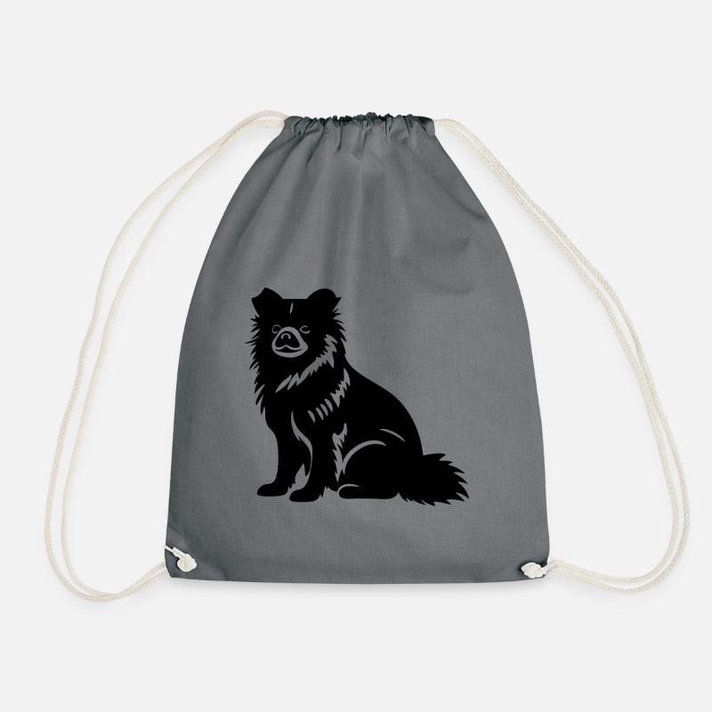 Zwergspitz Hund Pomeranian - Turnbeutel - Grau