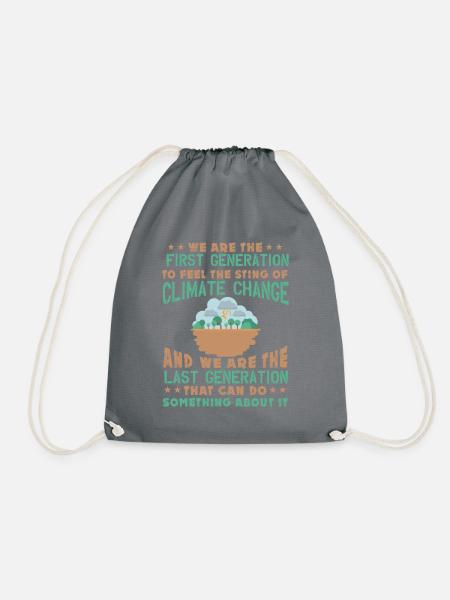 Climate Change Fridays For Future Design - Turnbeutel - Grau