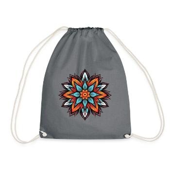 Fleur de givre Mandala symbole étoile hiver - Sac de sport léger - gris - Devant