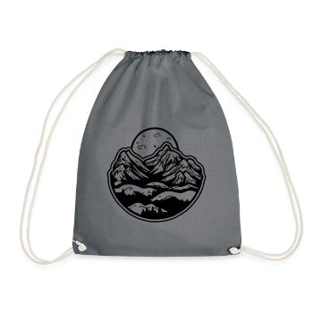 Mountains Alps Symbol - Drawstring Bag - grey - Front