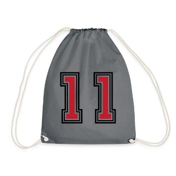 11 Symbole numérique - Sac de sport léger - gris - Devant