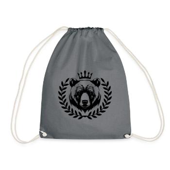 Ours Grizzly Animal - Sac de sport léger - gris - Devant