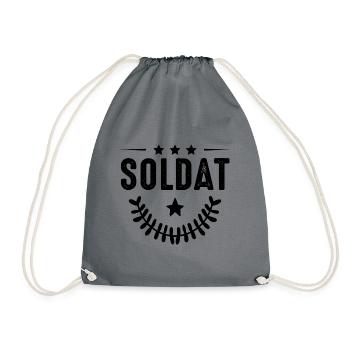Soldier profession - Drawstring Bag - grey - Front