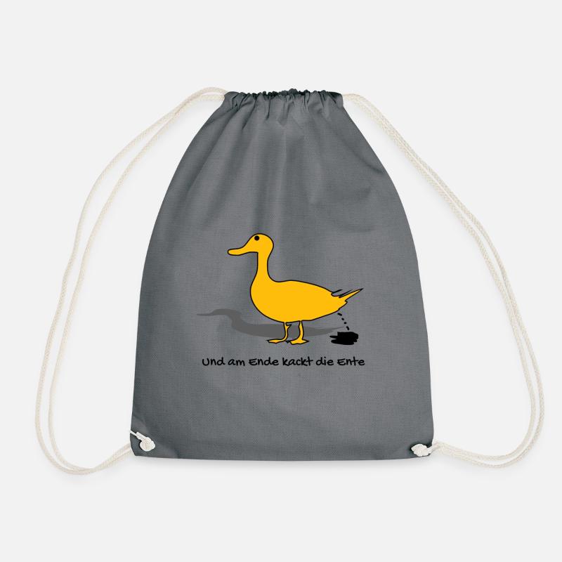 Caca de canard & Drôles de phrases - Sac de sport léger - gris